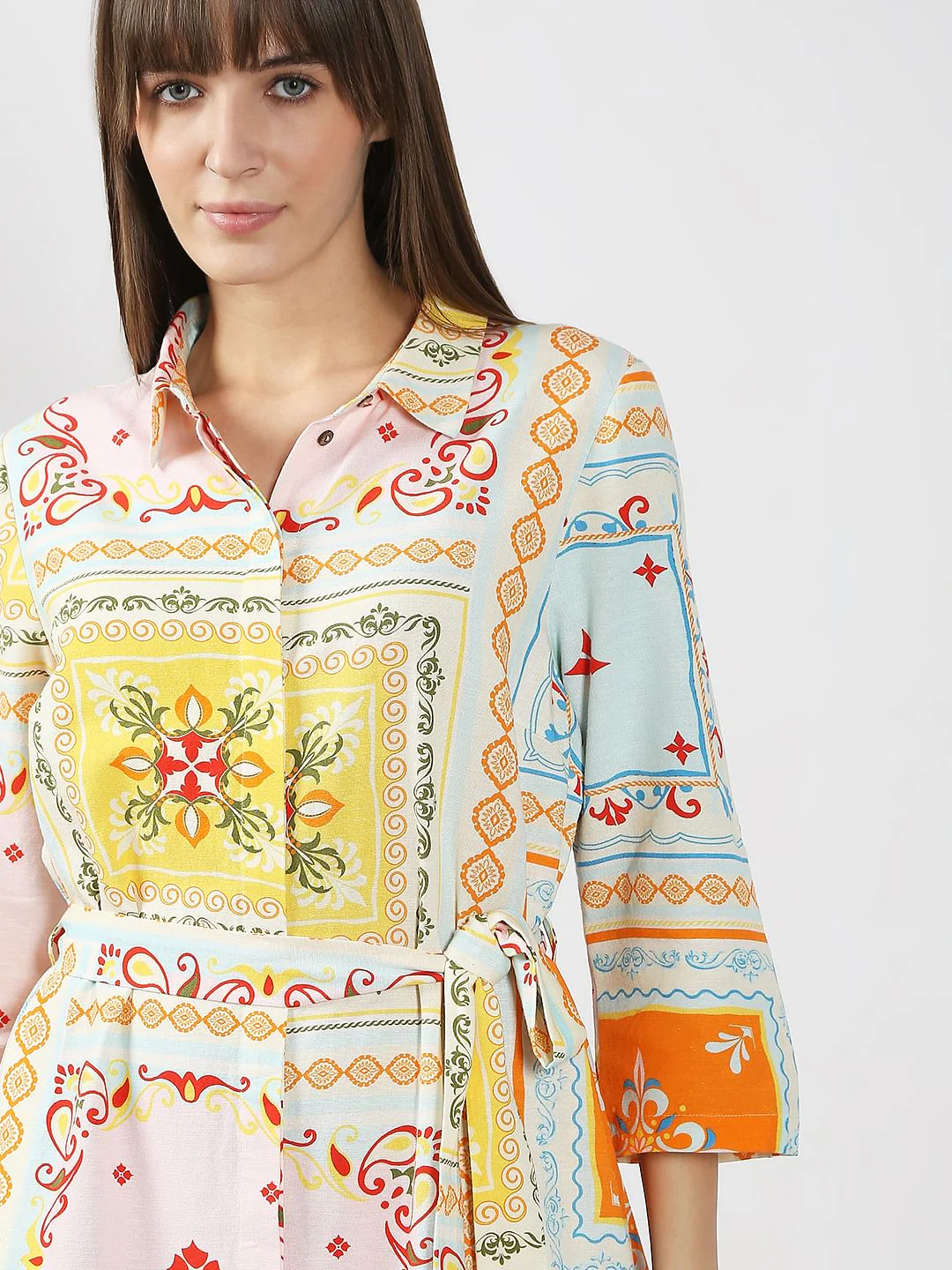 Multi-Colour Printed Shirt Dress - Image 6