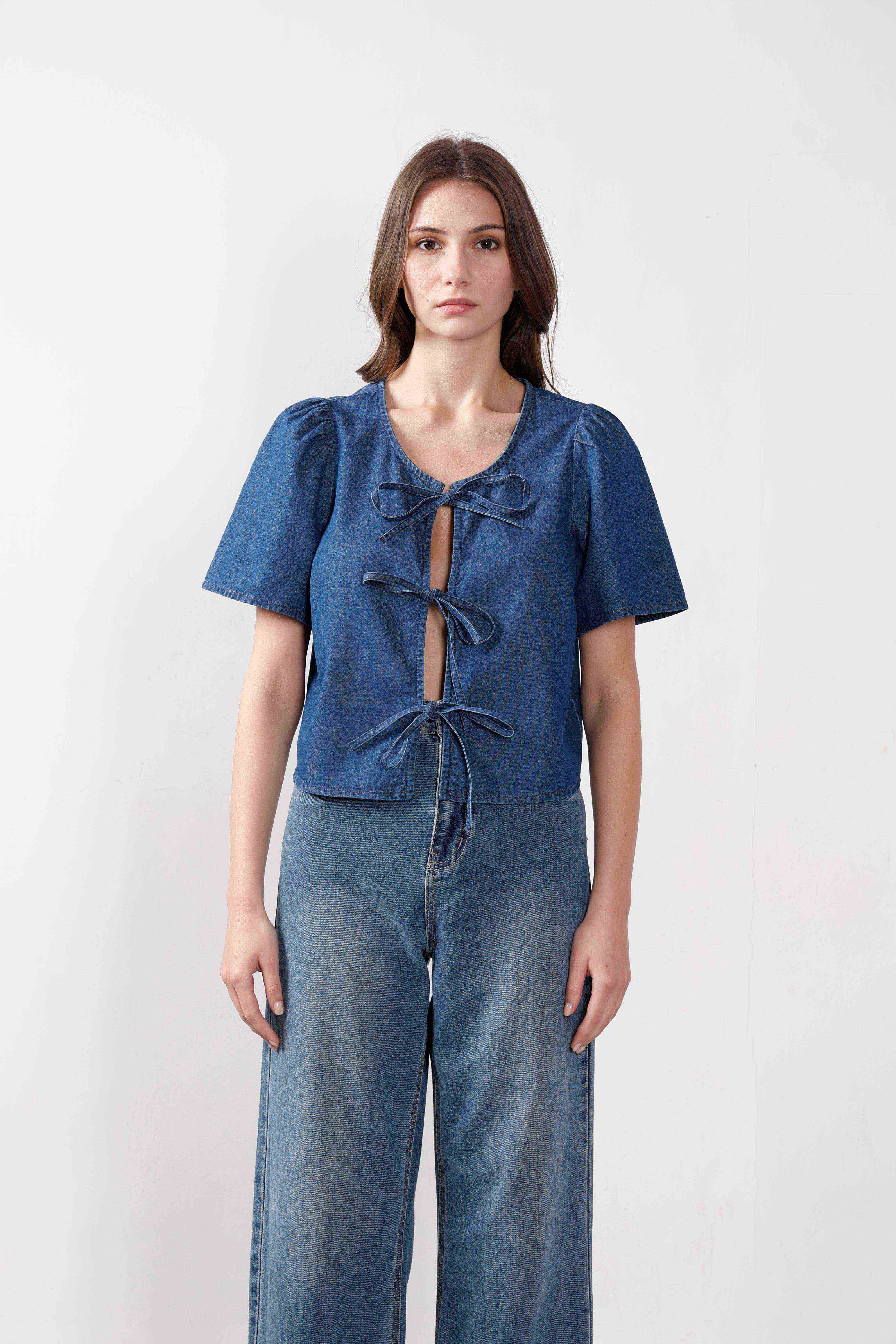 Vero Moda Blue Denim Top - Image 9