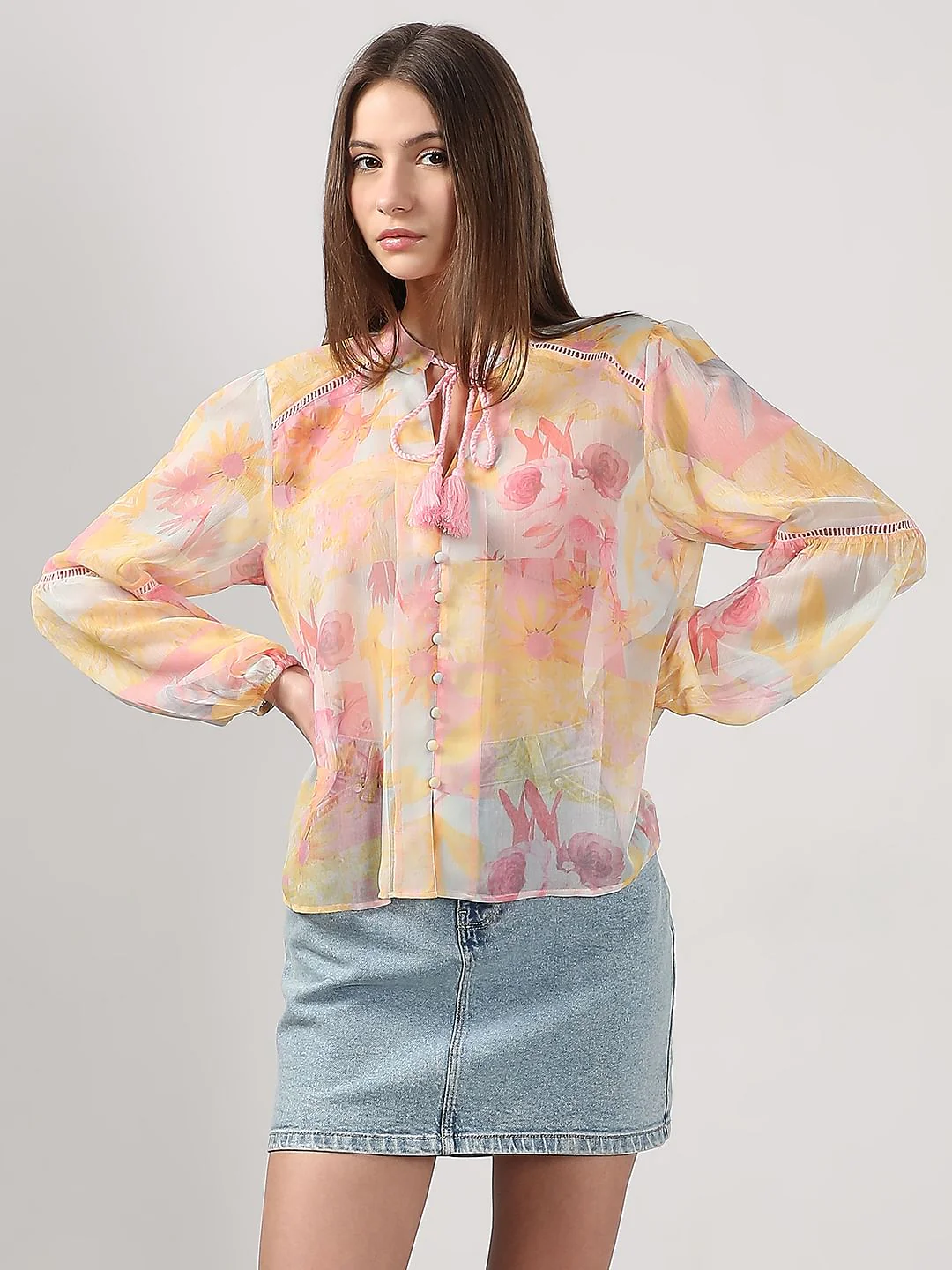 Yellow Printed Top - Image 2