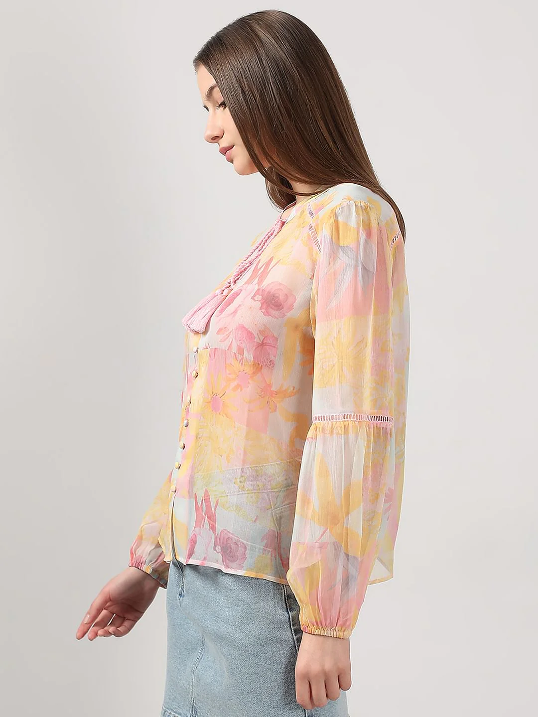 Yellow Printed Top - Image 3
