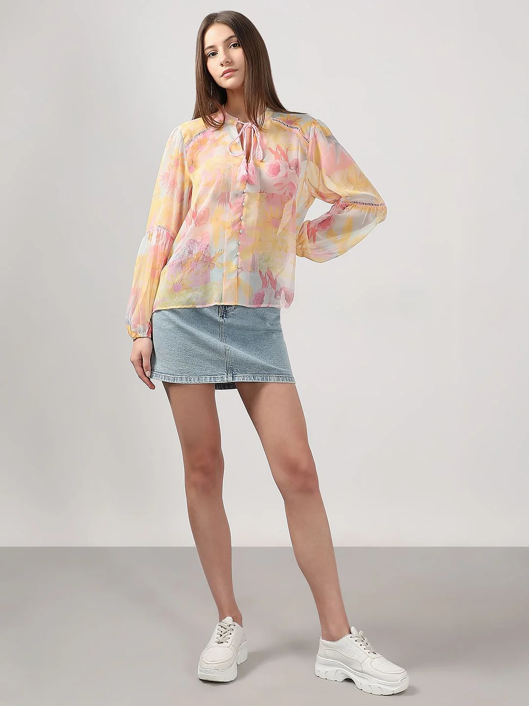 Yellow Printed Top - Image 5