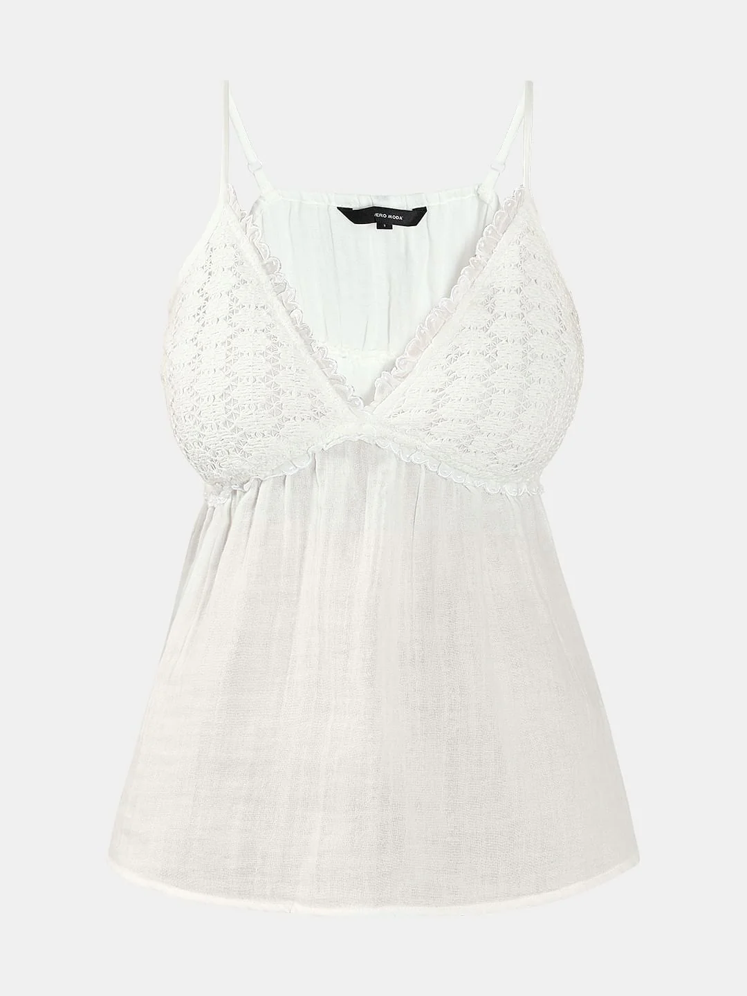 White Strappy Cami Top - Image 7