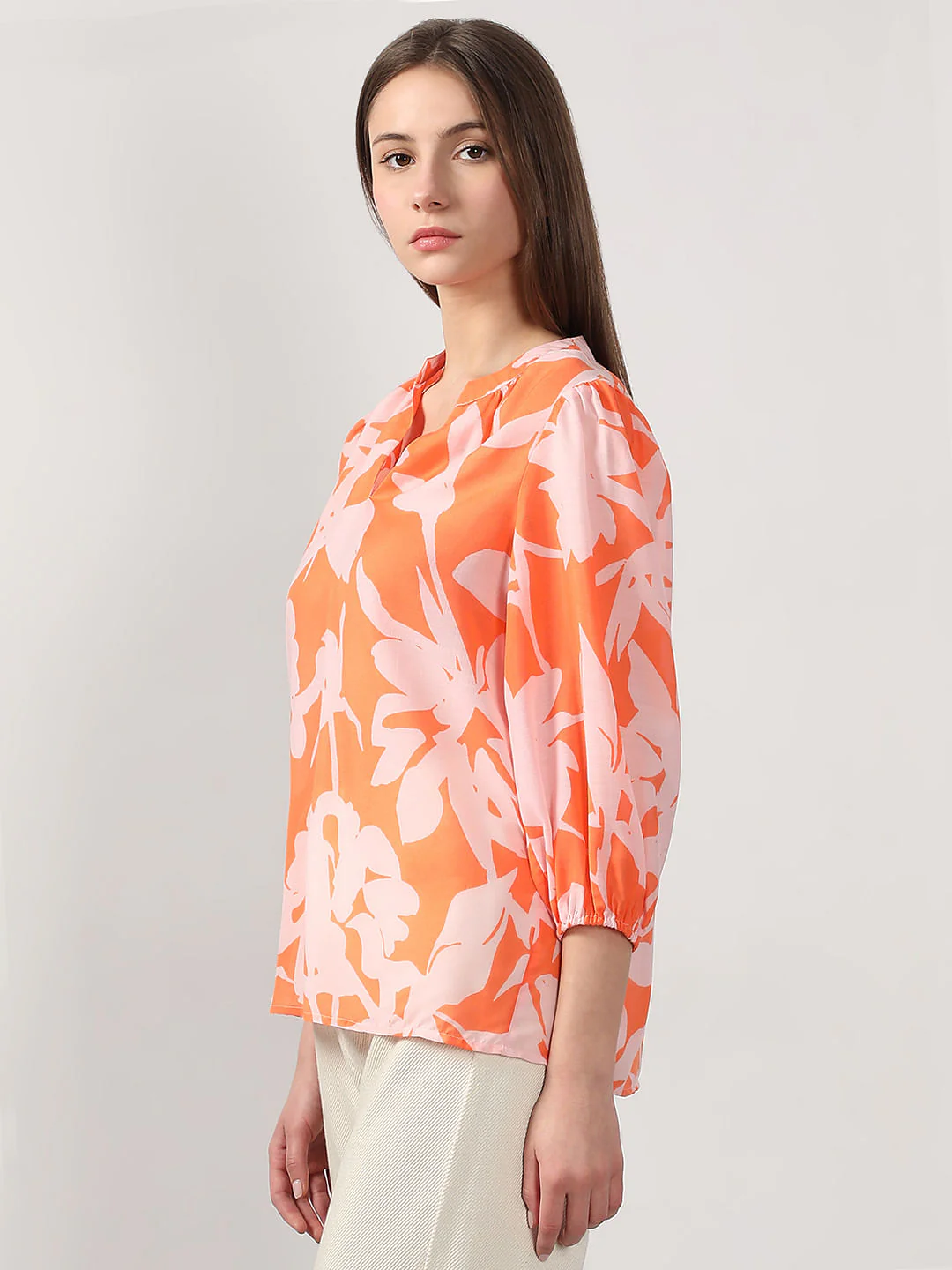 Orange Printed Top - Image 3