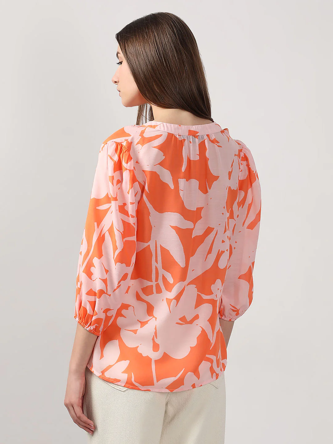 Orange Printed Top - Image 4