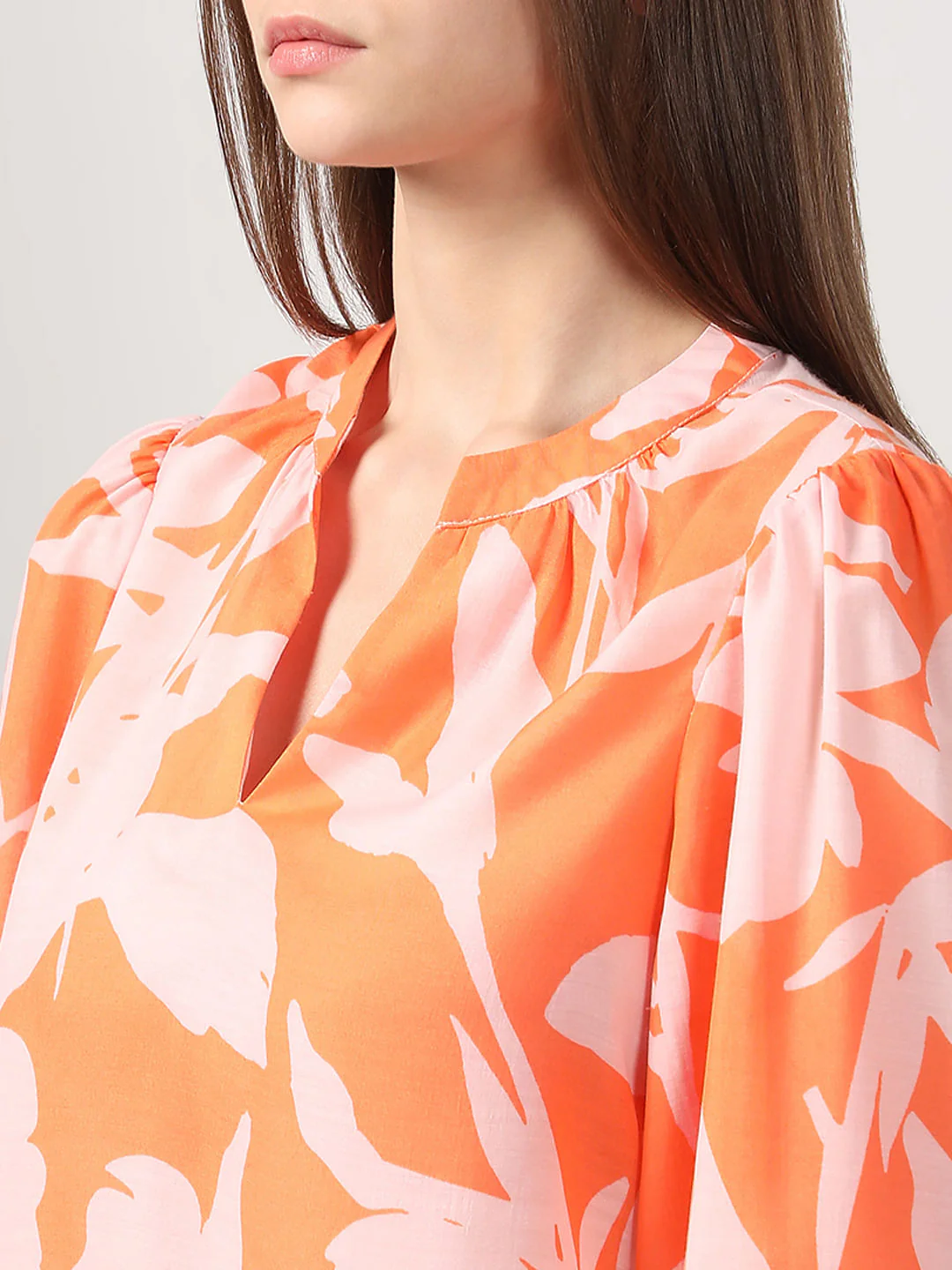 Orange Printed Top - Image 8