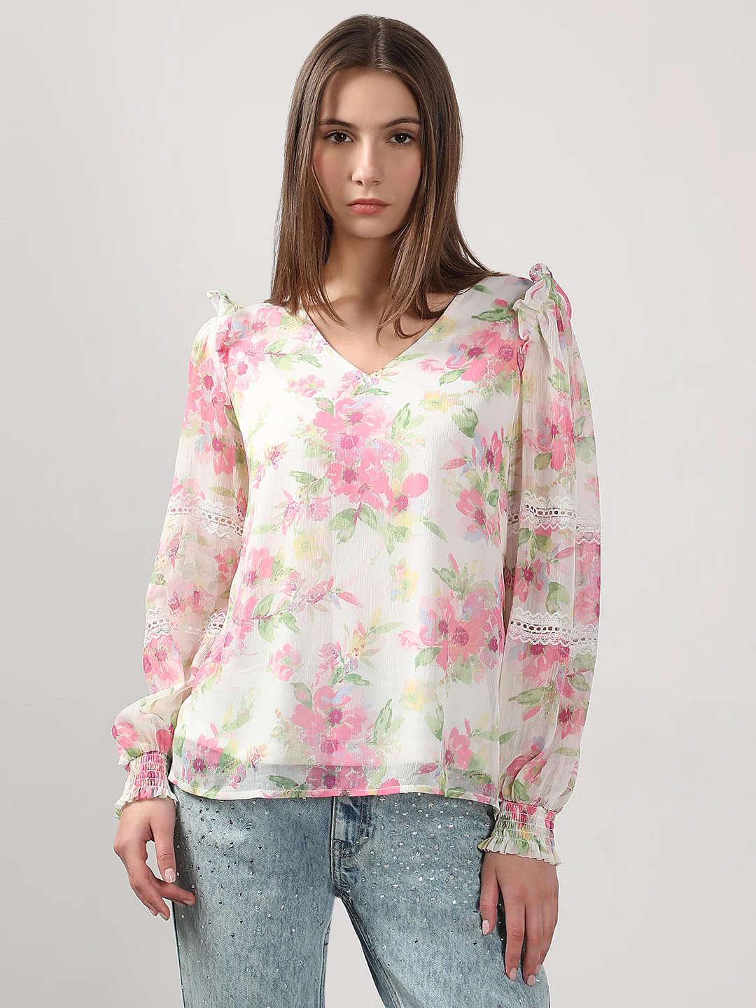 White Printed Top - Image 2