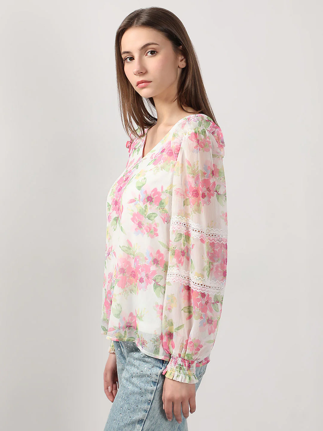 White Printed Top - Image 3
