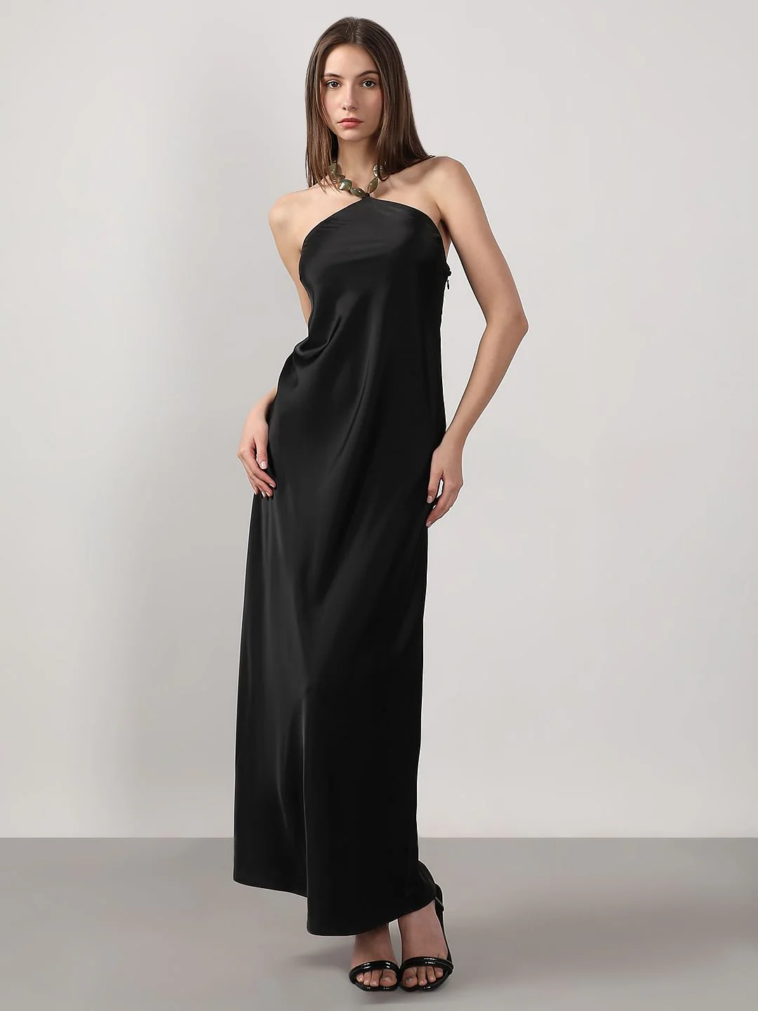 Black Halter Neck Dress - Image 5