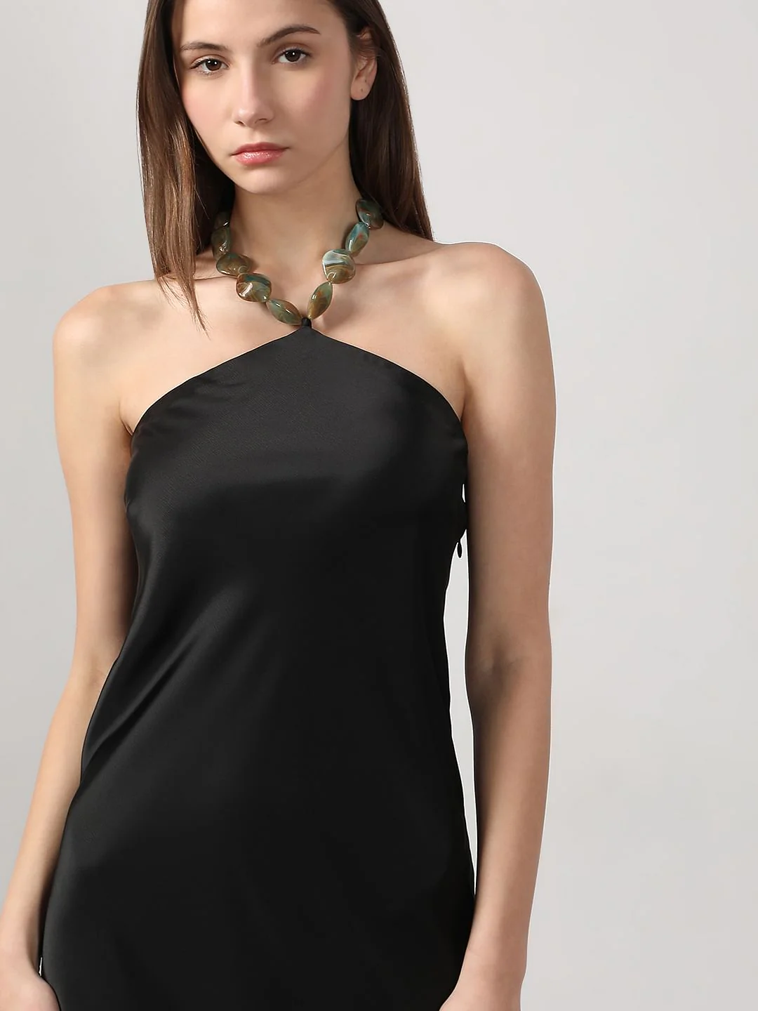 Black Halter Neck Dress - Image 6