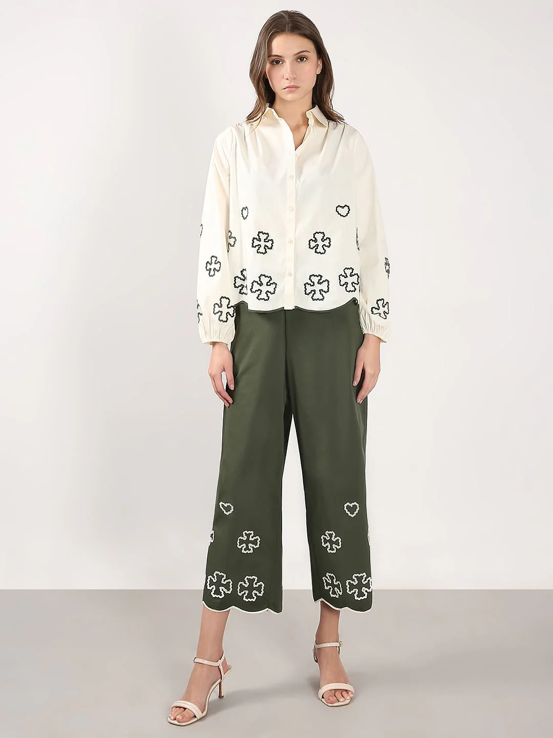 Ecru Printed Shirt - Image 5