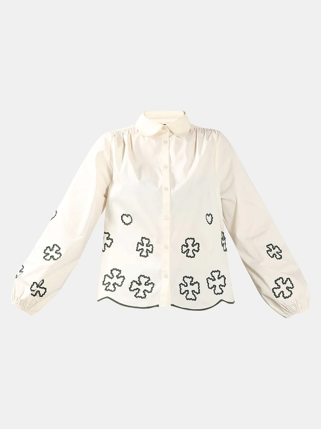 Ecru Printed Shirt - Image 7