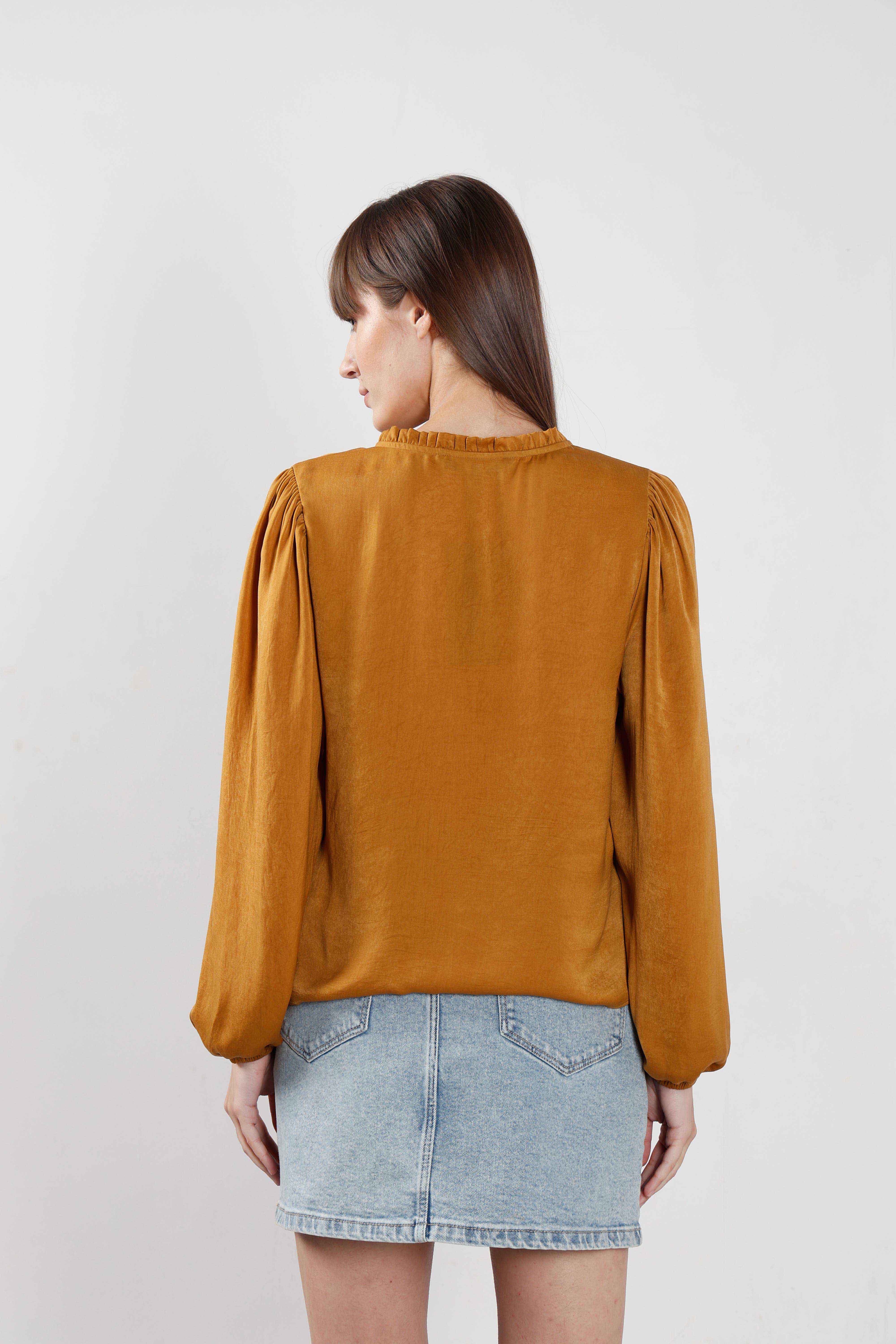 Vero Moda Mustard Full Sleeves Top - Image 10