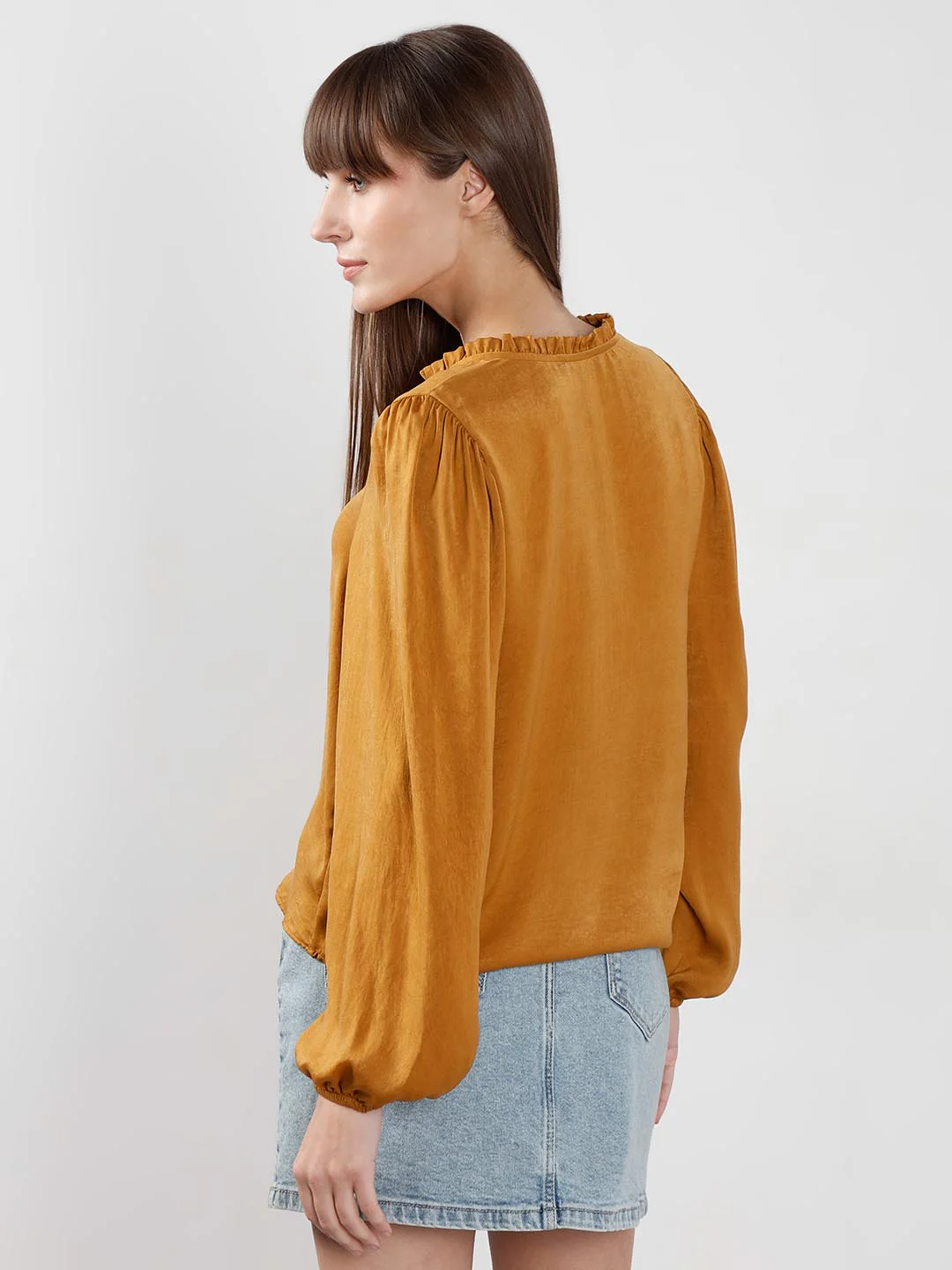Vero Moda Mustard Full Sleeves Top - Image 3