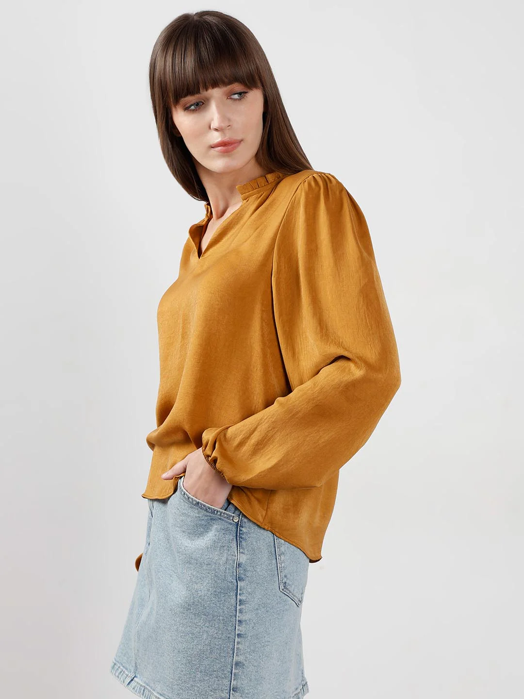 Vero Moda Mustard Full Sleeves Top - Image 4