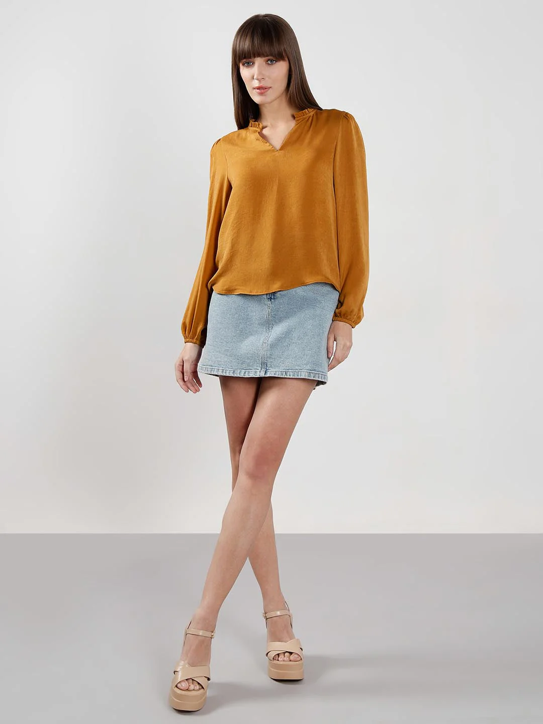 Vero Moda Mustard Full Sleeves Top - Image 5