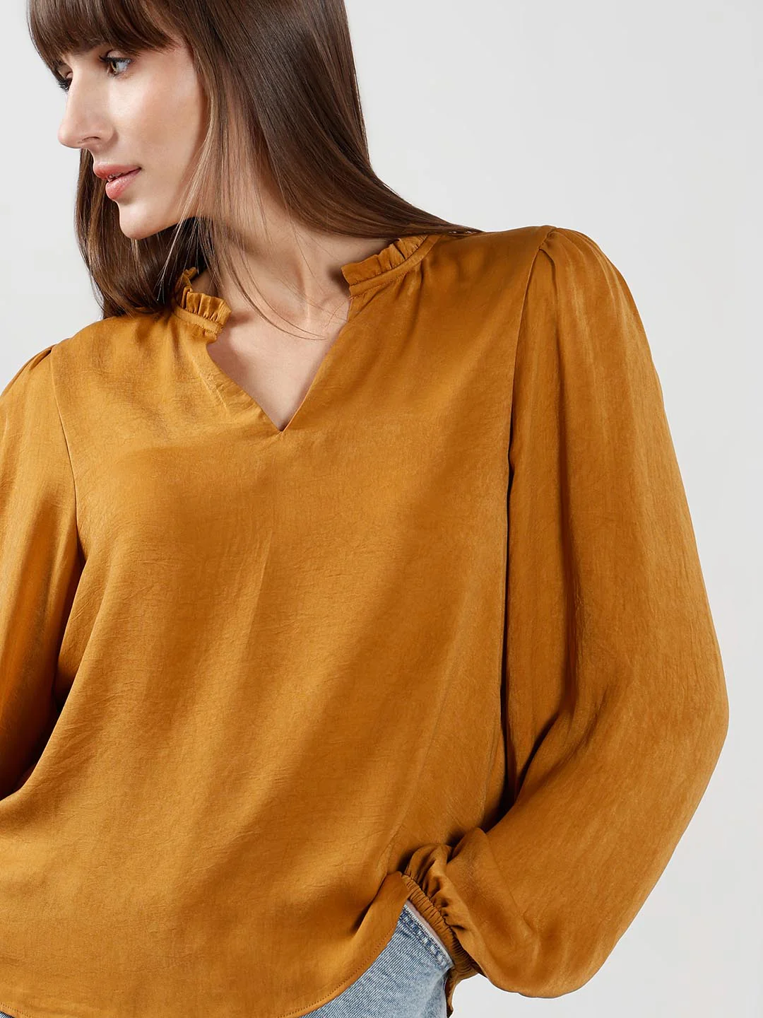 Vero Moda Mustard Full Sleeves Top - Image 6