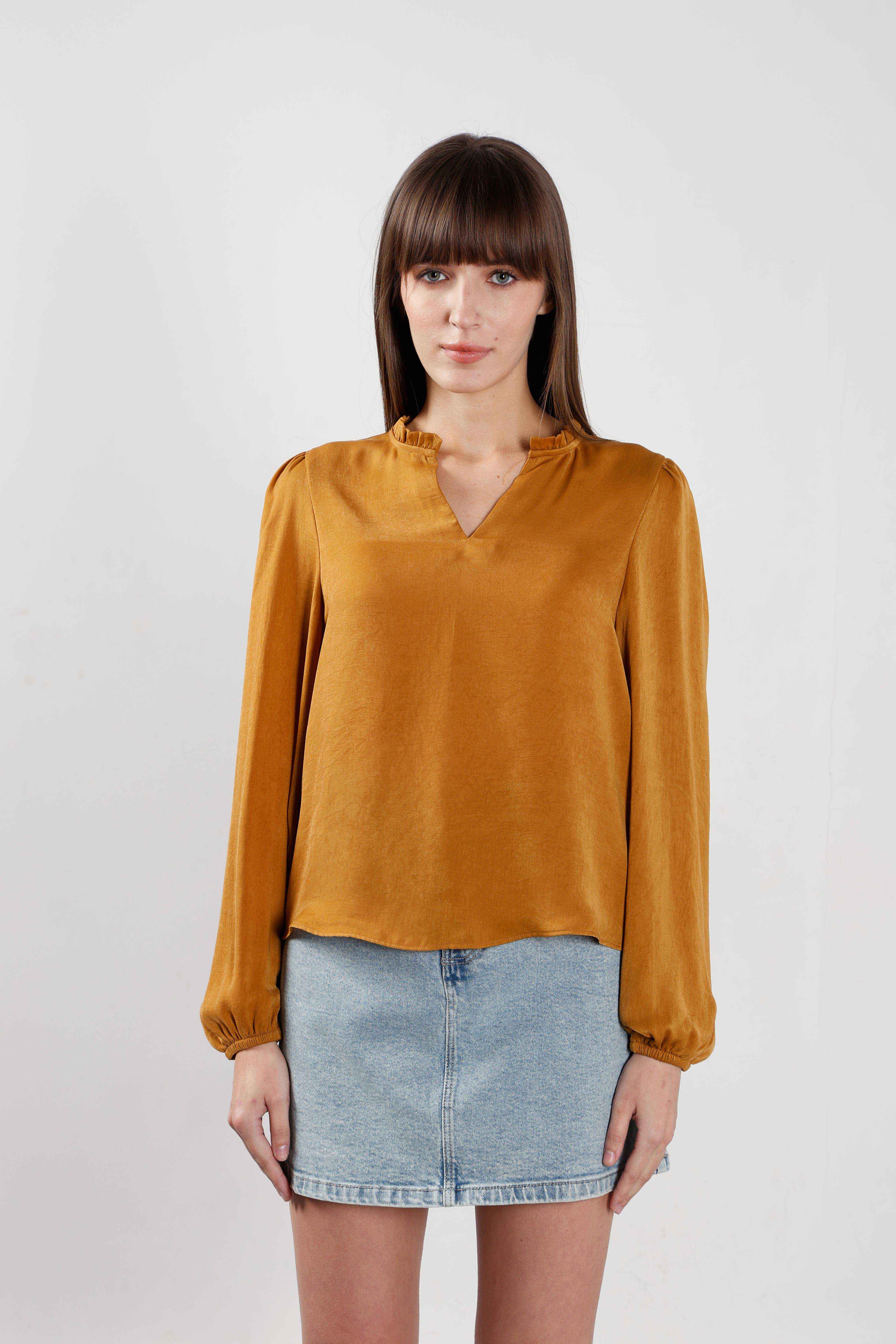 Vero Moda Mustard Full Sleeves Top - Image 9