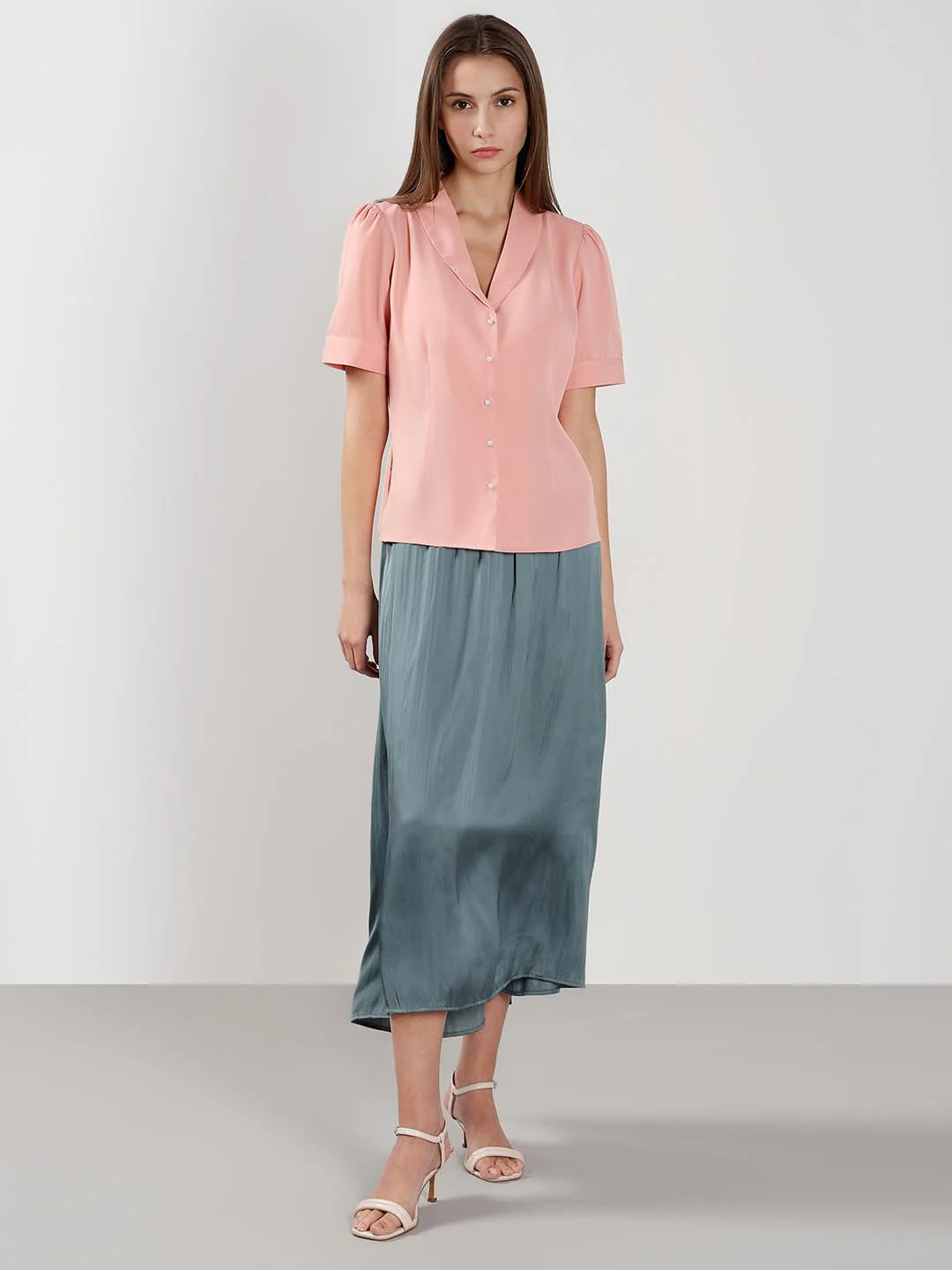 Vero Moda Pink Shawl Collar Shirt - Image 5