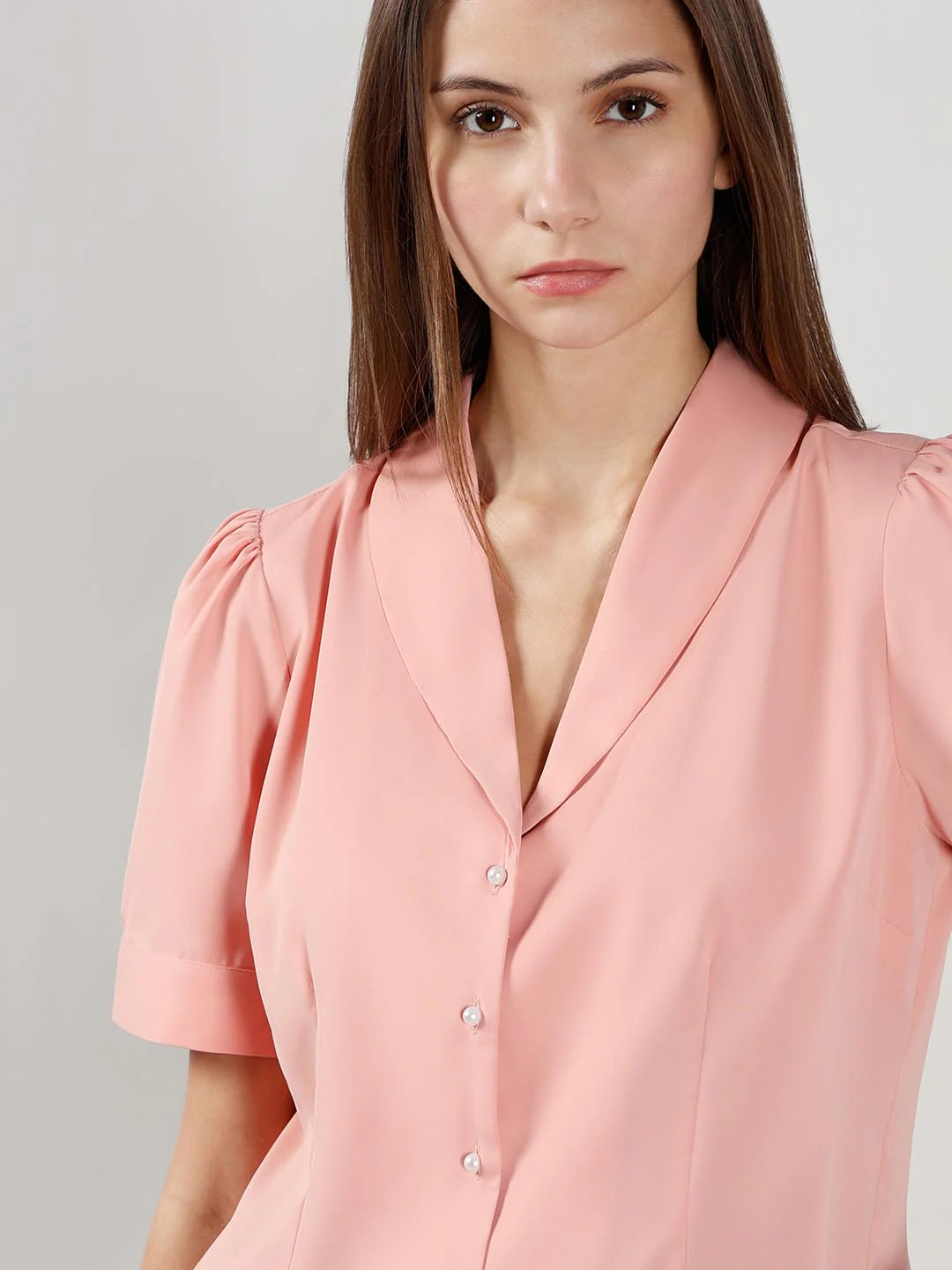 Vero Moda Pink Shawl Collar Shirt - Image 6