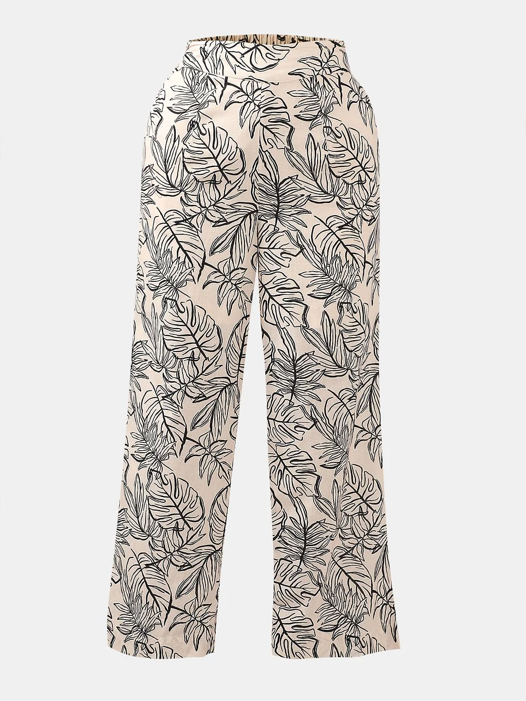 Beige Printed Co-Ord Set Pants - Image 7