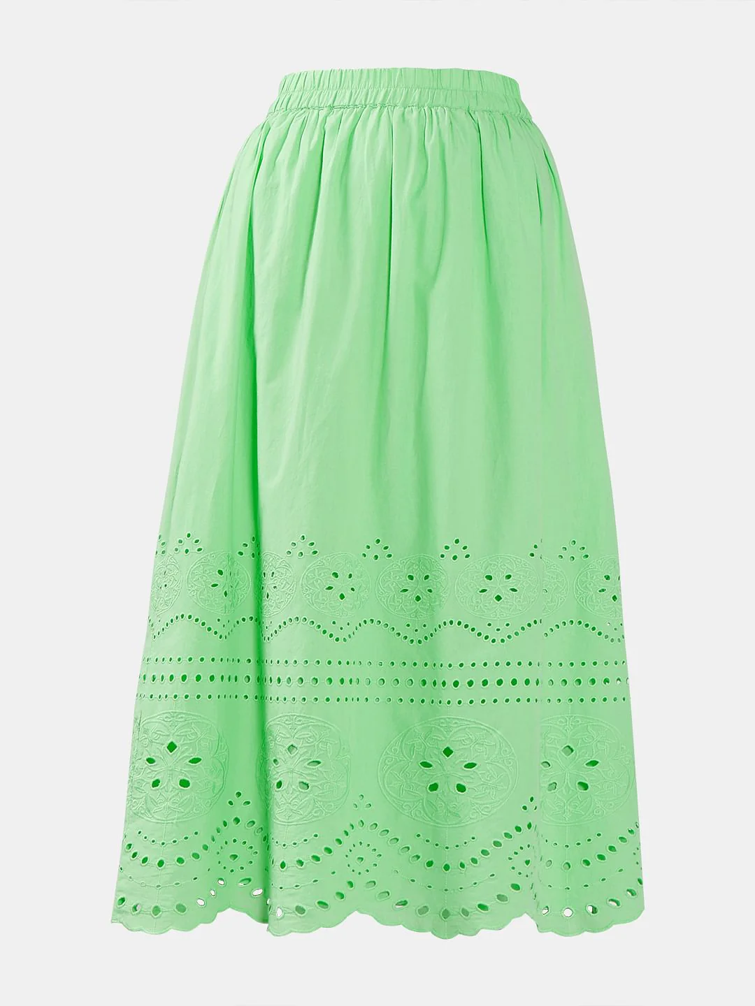 Green Cutwork Co-Ord Set Skirt - Image 7