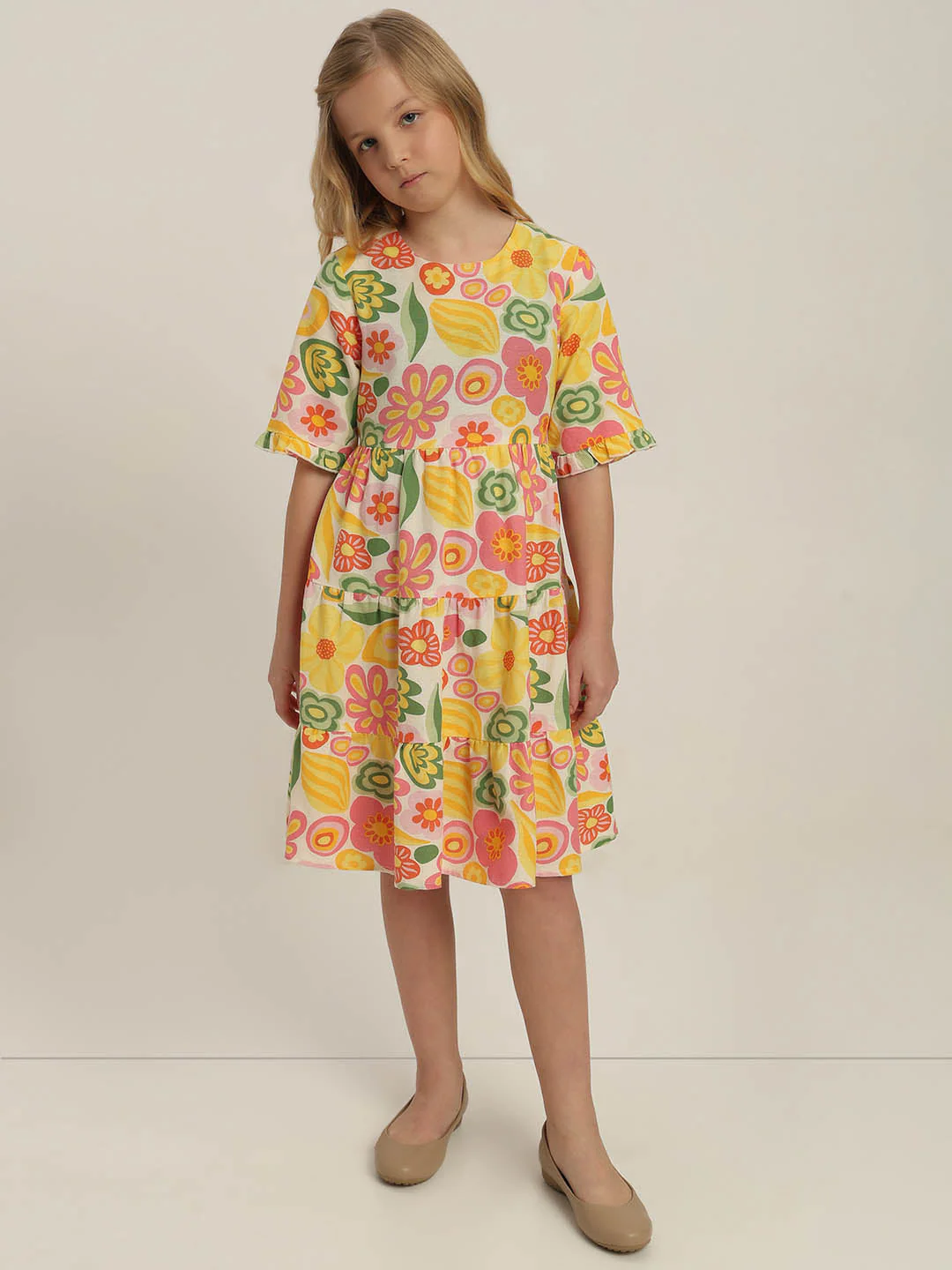 GIRLS Floral Fit & Flare Dress - Image 2