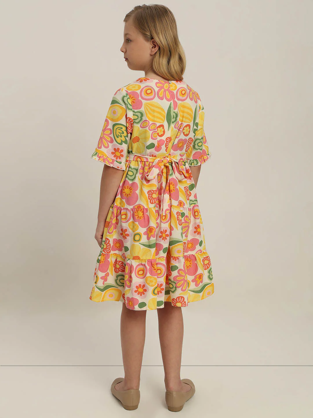 GIRLS Floral Fit & Flare Dress - Image 4