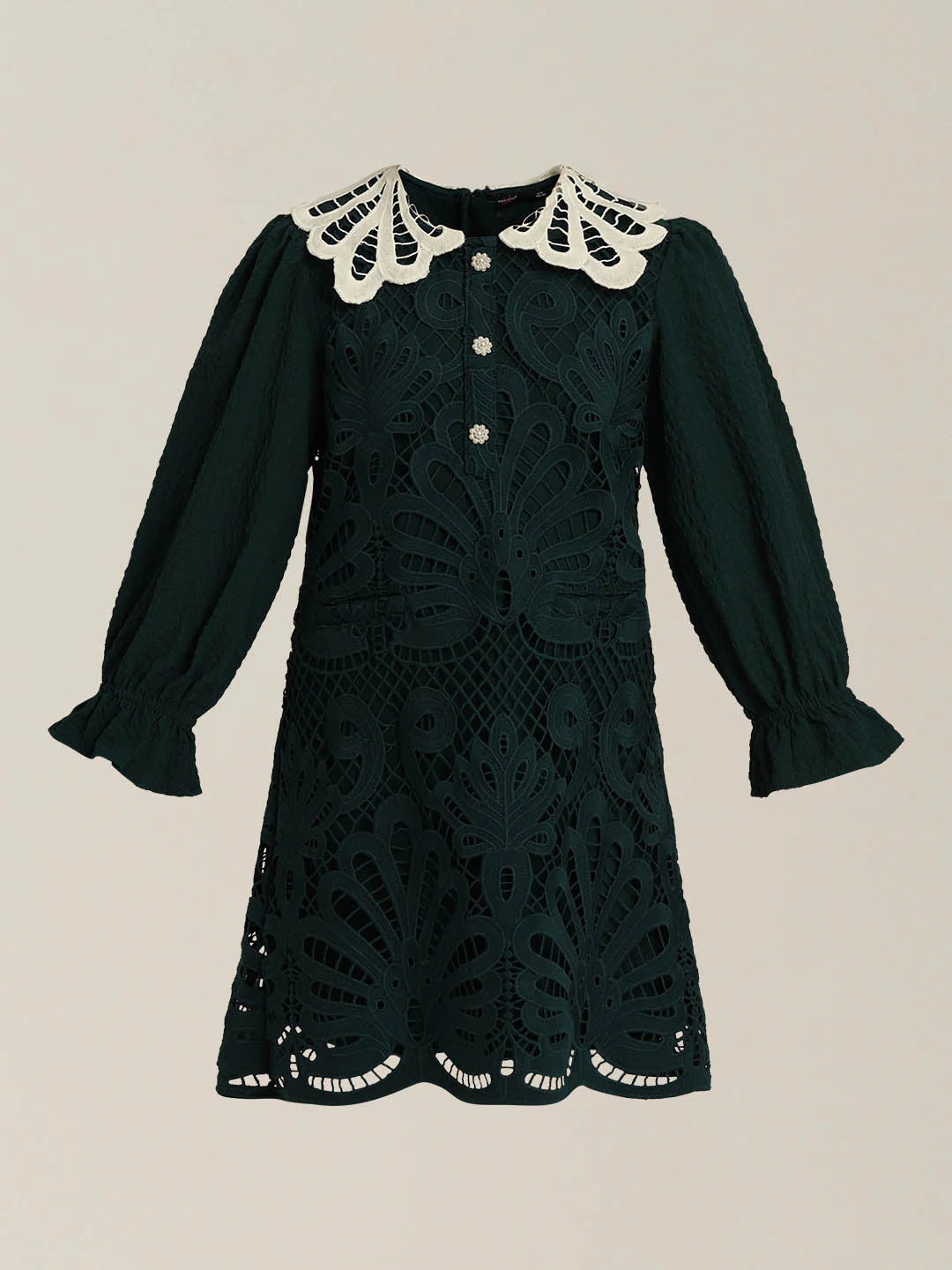 GIRLS Green Lace Dress - Image 7
