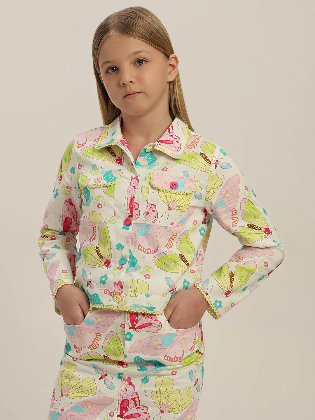 GIRLS Floral Printed Shirt - Image 2