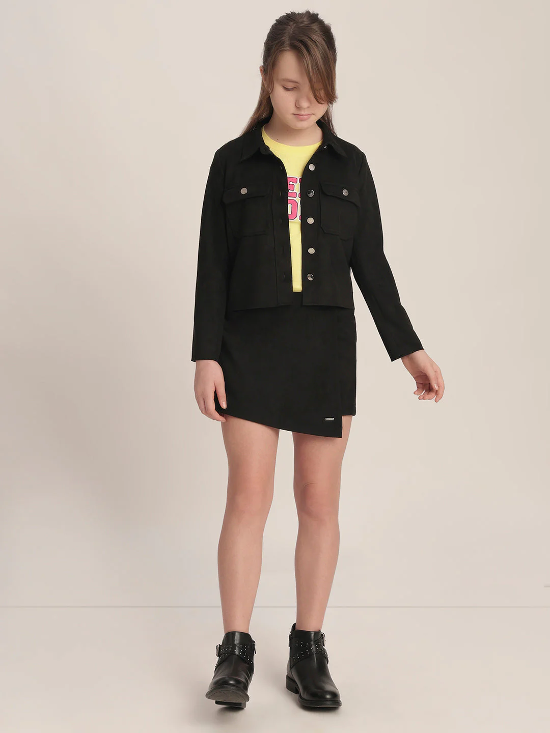 Girls Premium Black Shacket - Image 5
