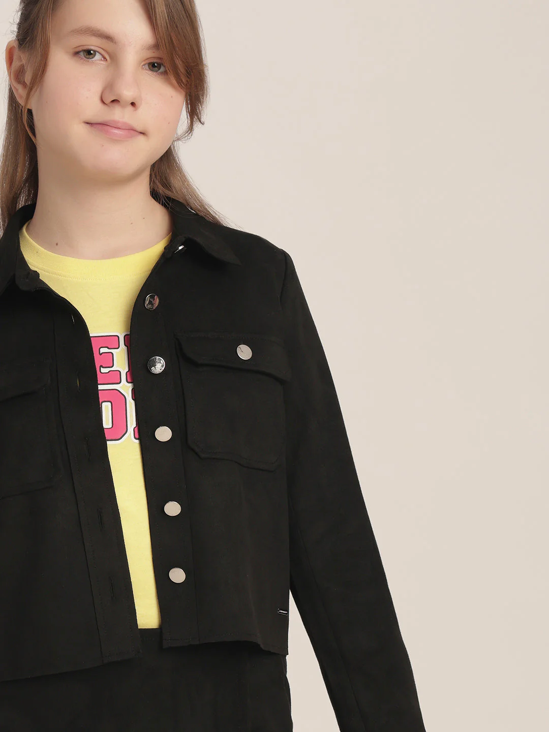 Girls Premium Black Shacket - Image 6