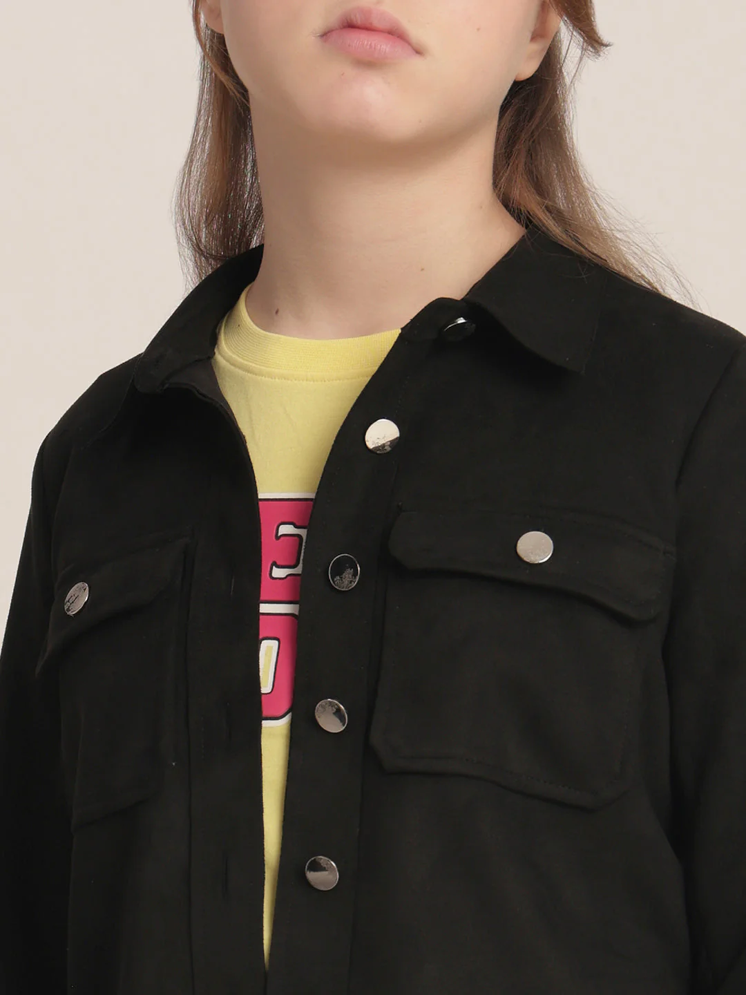 Girls Premium Black Shacket - Image 8