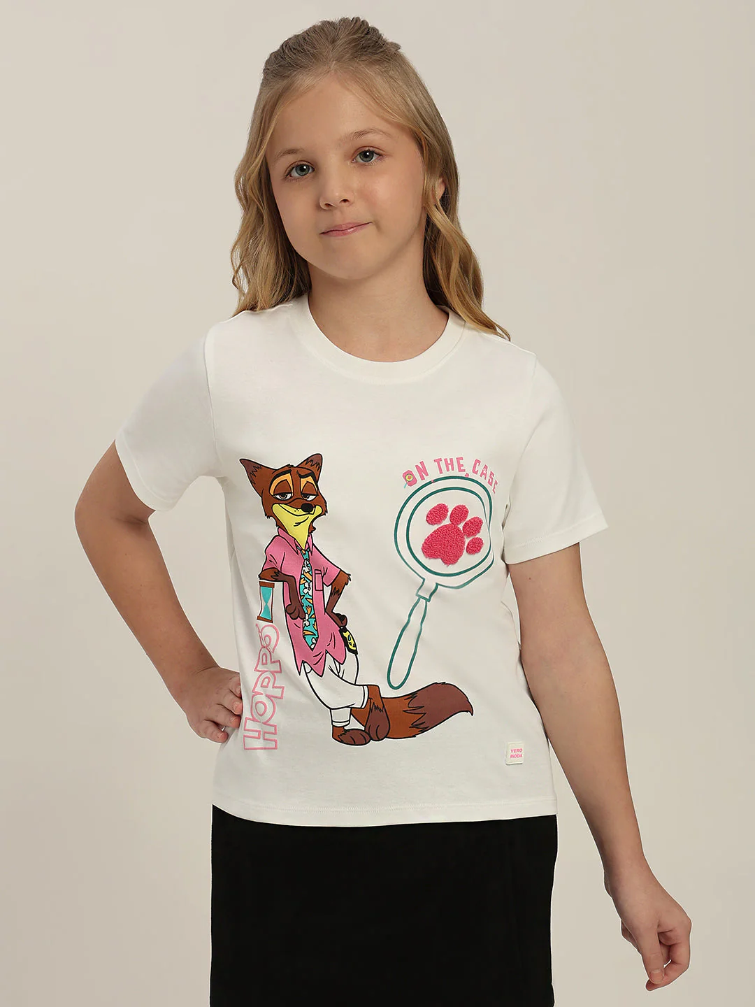 GIRLS White Zootopia Print T-shirt - Image 2