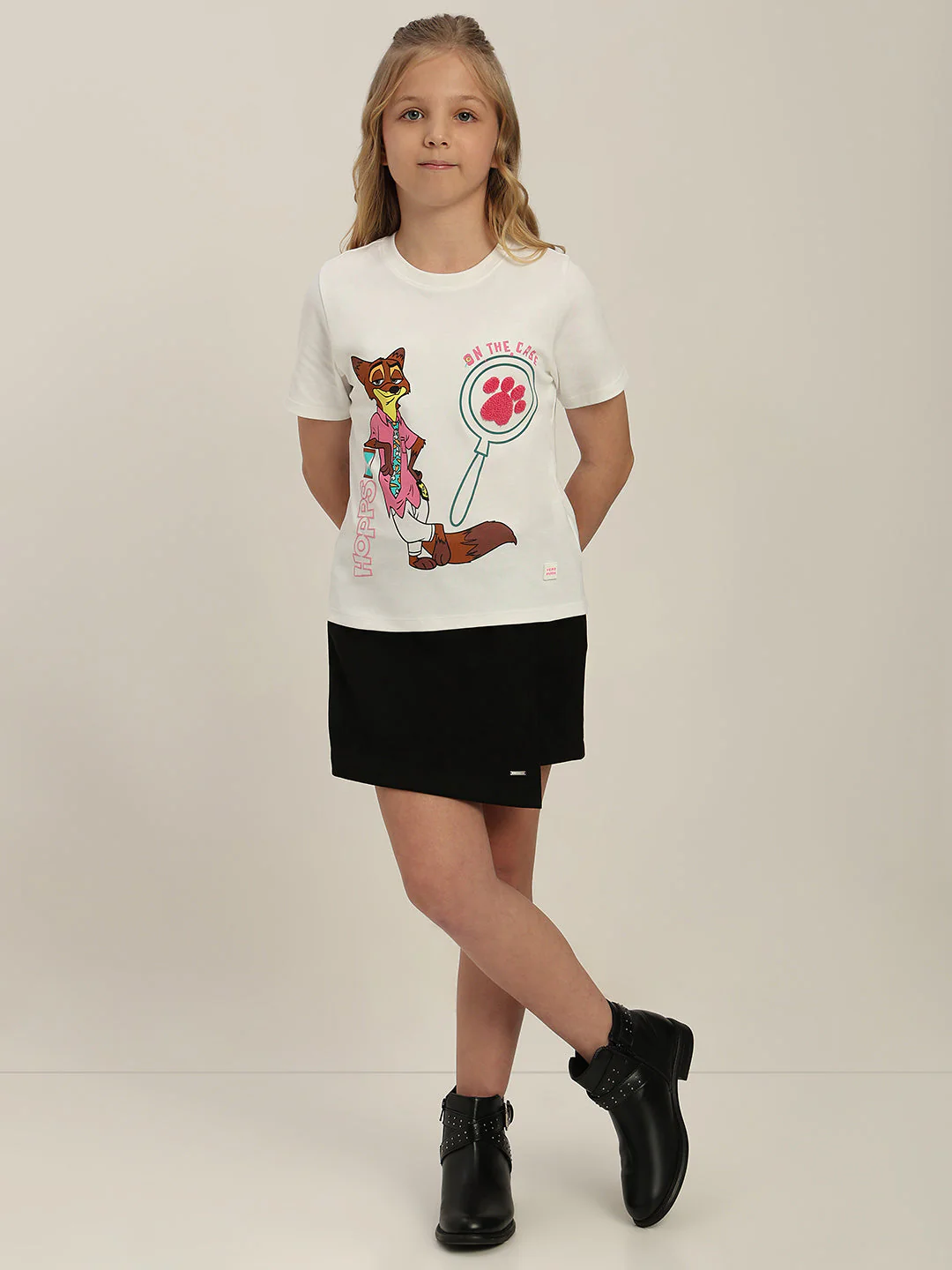 GIRLS White Zootopia Print T-shirt - Image 5