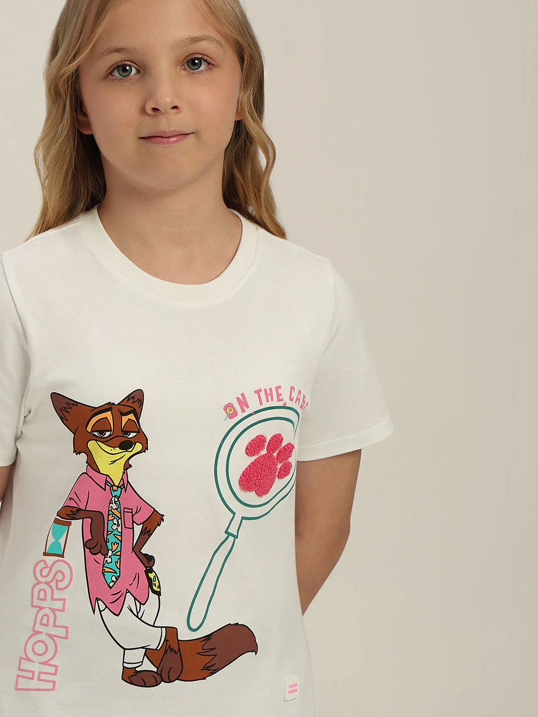 GIRLS White Zootopia Print T-shirt - Image 6