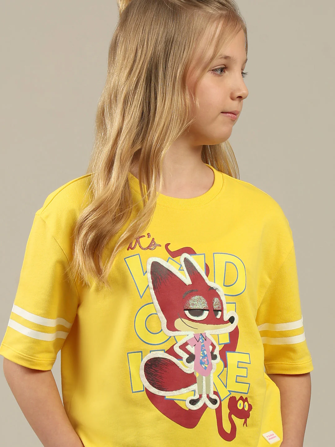 GIRLS Yellow Zootopia Print T-shirt