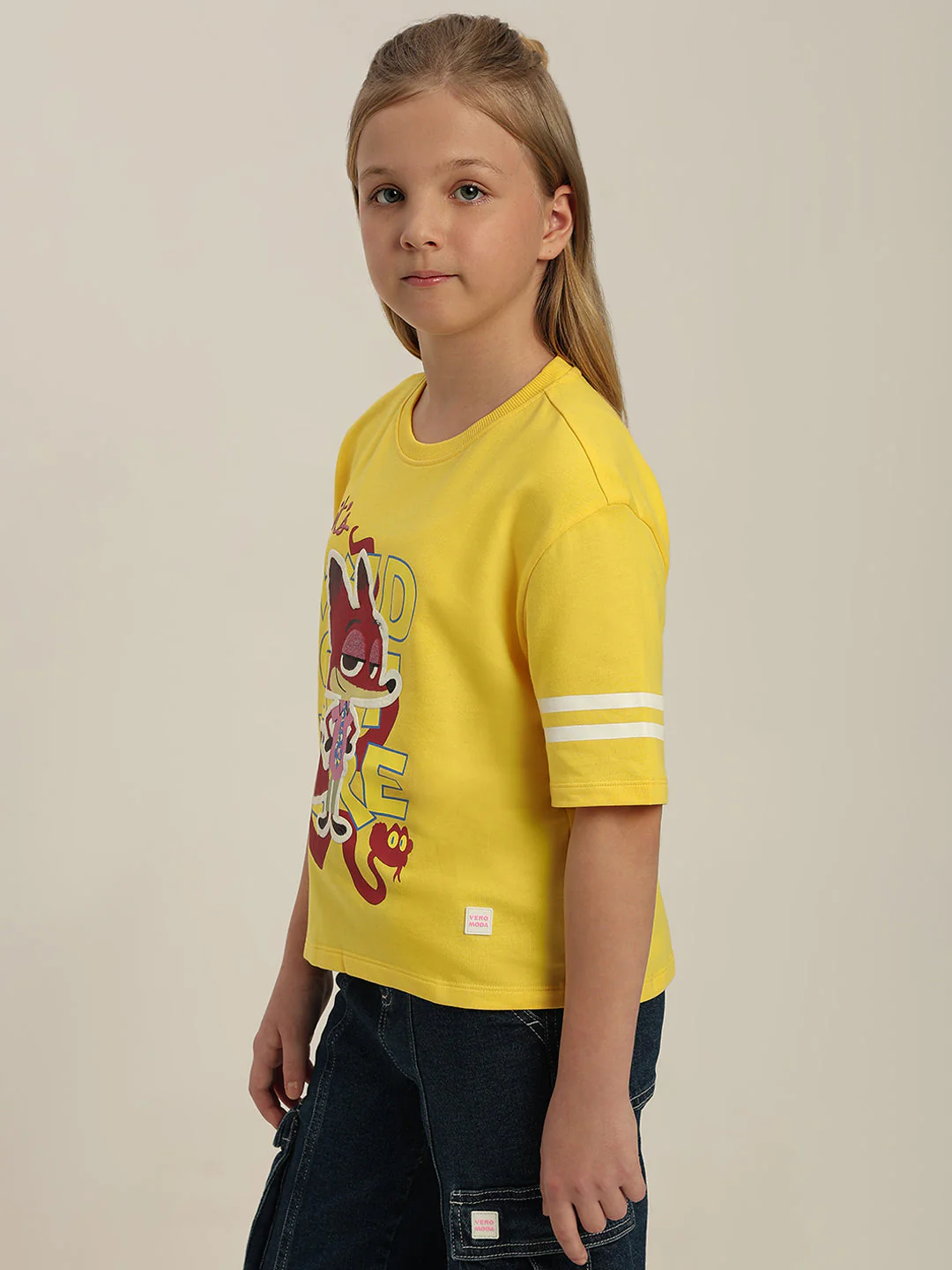 GIRLS Yellow Zootopia Print T-shirt - Image 3