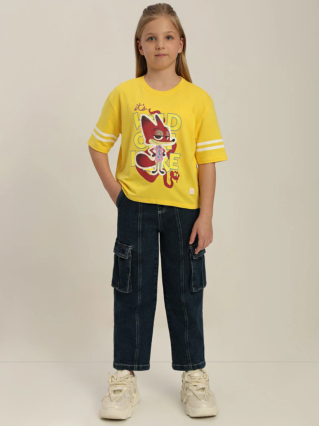 GIRLS Yellow Zootopia Print T-shirt - Image 5