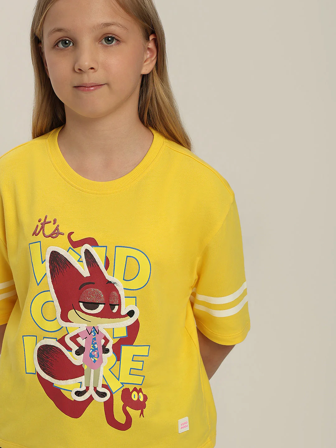 GIRLS Yellow Zootopia Print T-shirt - Image 6