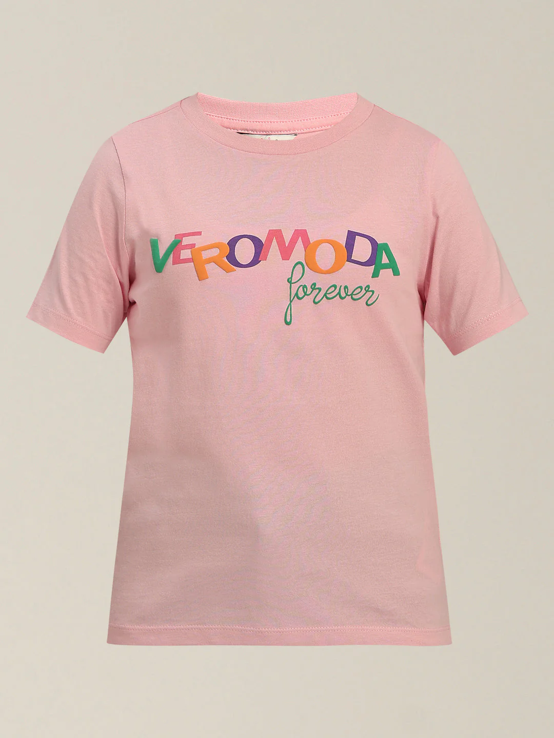 GIRLS Pink Printed Cotton T-shirt - Image 7