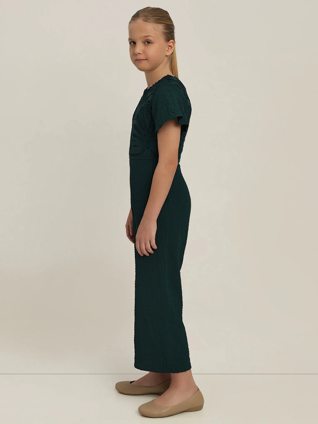 GIRL Dark Green Lace Jumpsuit - Image 3