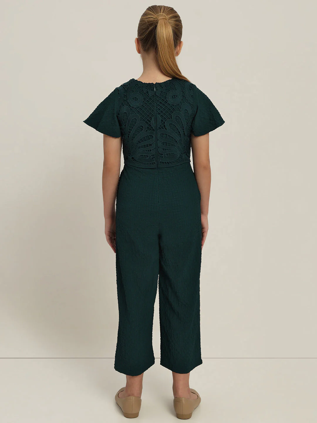 GIRL Dark Green Lace Jumpsuit - Image 4