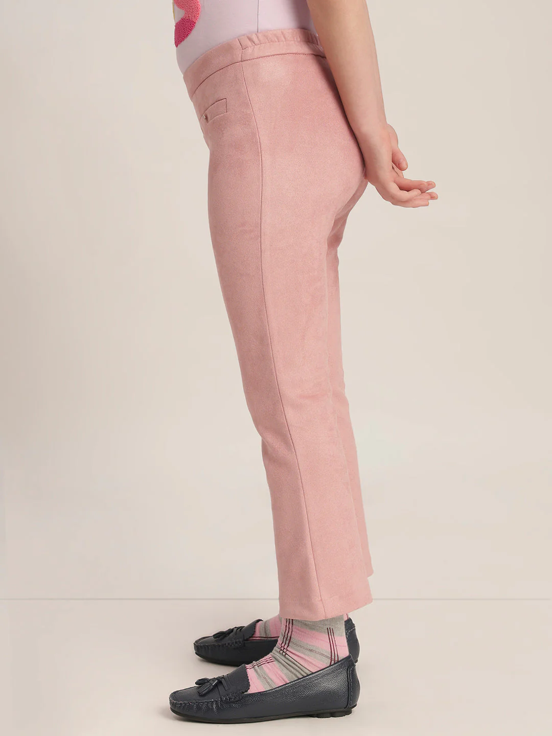 Girls Pink Bootcut Pants - Image 3