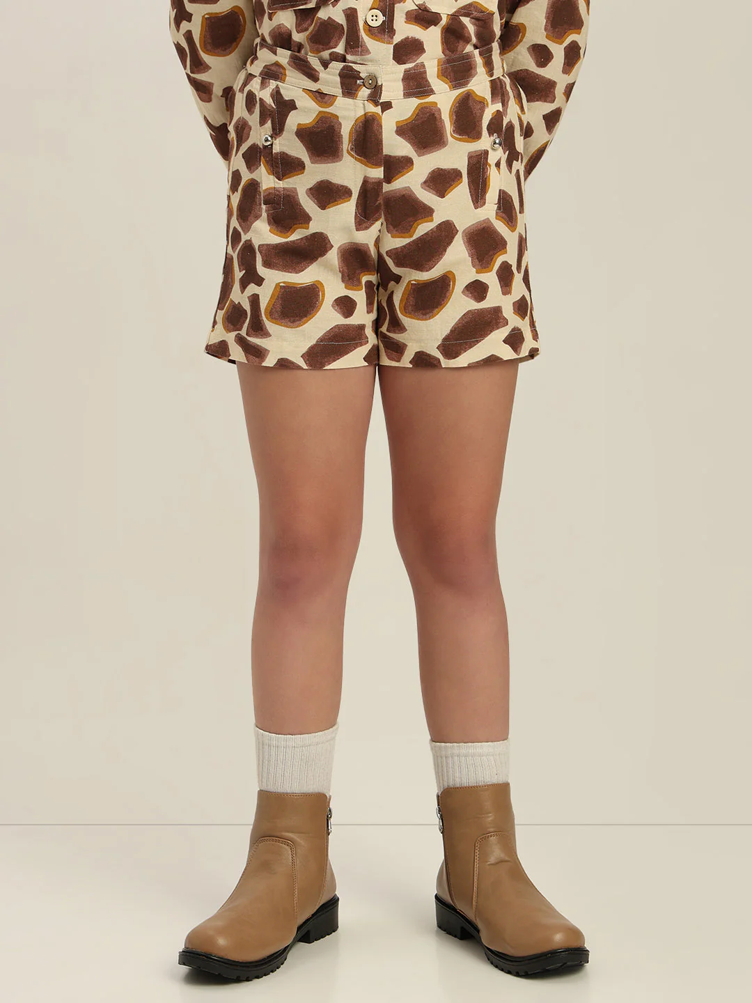 GIRL Animal Print Cotton Shorts - Image 2