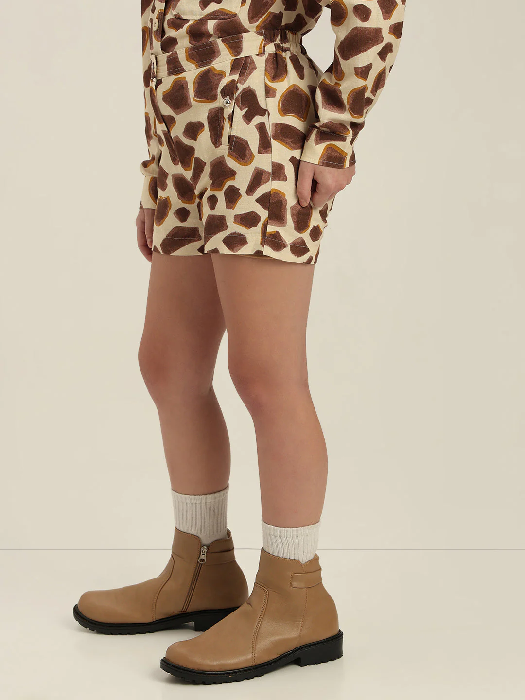 GIRL Animal Print Cotton Shorts - Image 3