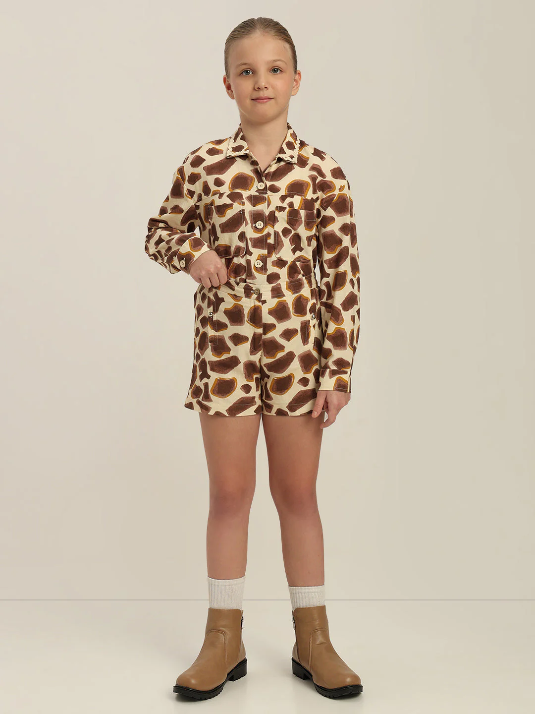 GIRL Animal Print Cotton Shorts - Image 5