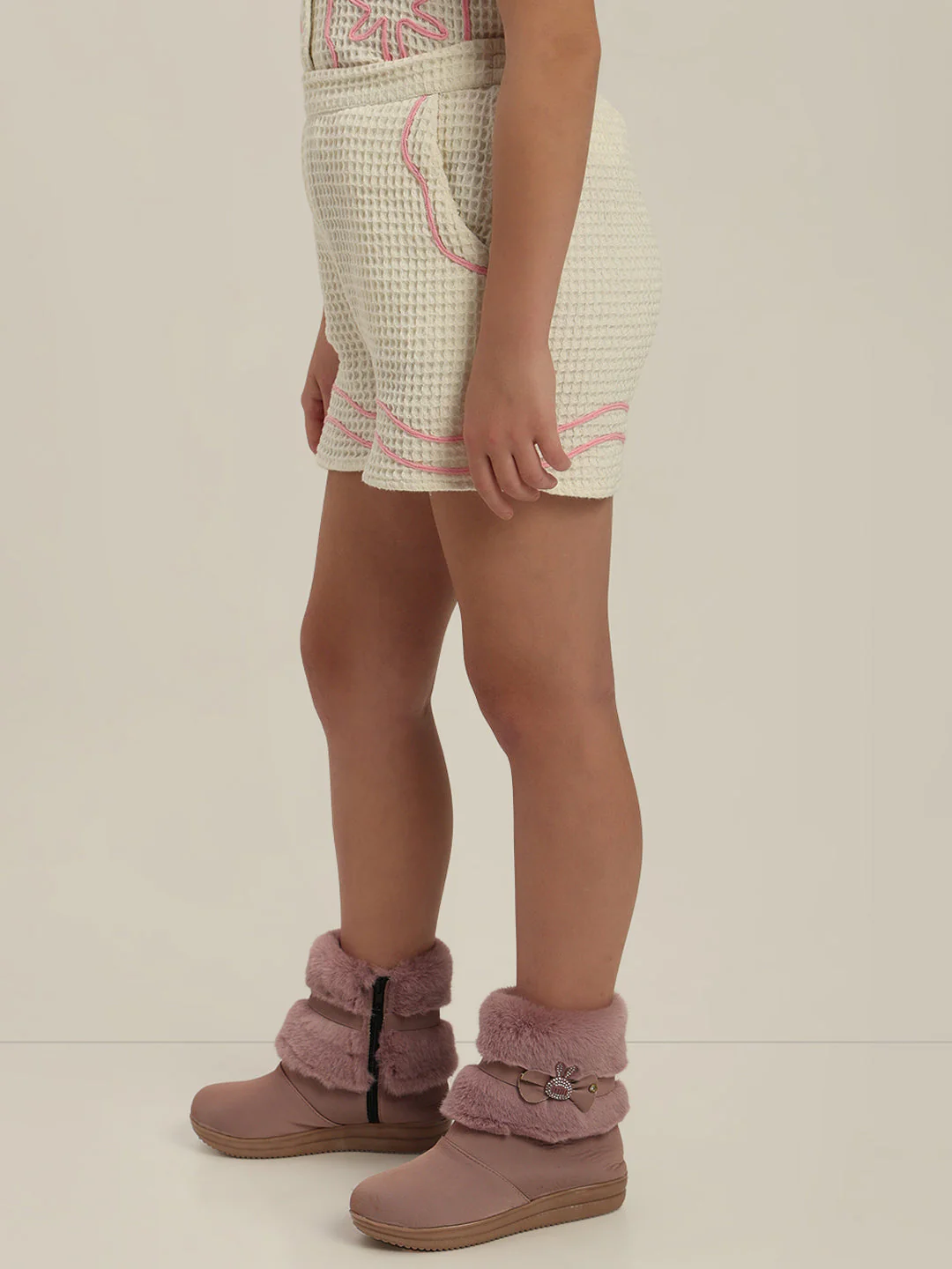 GIRL Embroidered Cotton Shorts - Image 3