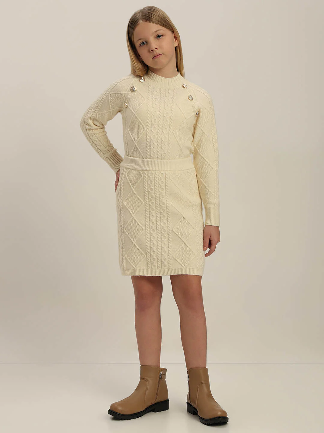 GIRLS Cable Knit Skirt - Image 5