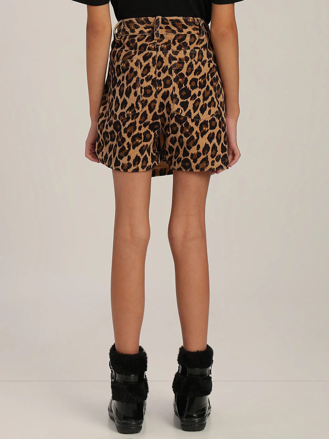 GIRL Animal Print Corduroy Skorts - Image 4