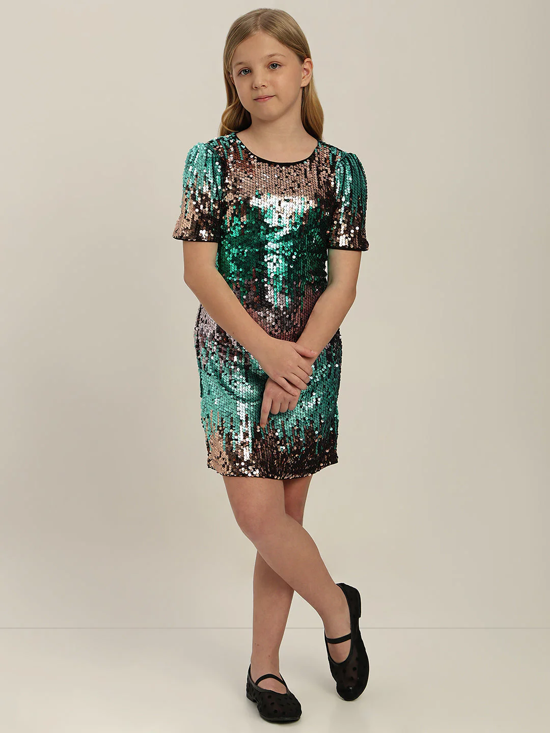 GIRLS Sequins Ombre Mini Dress - Image 5